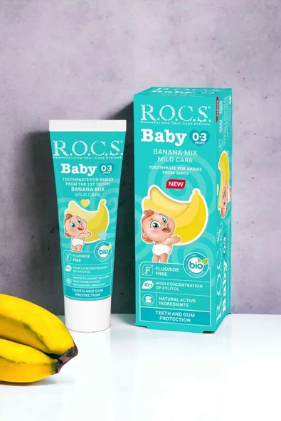 R.O.C.S.Bebek Diş Macunu Muz Püresi Tadında 0-3 Yaş 45 Gr - 2