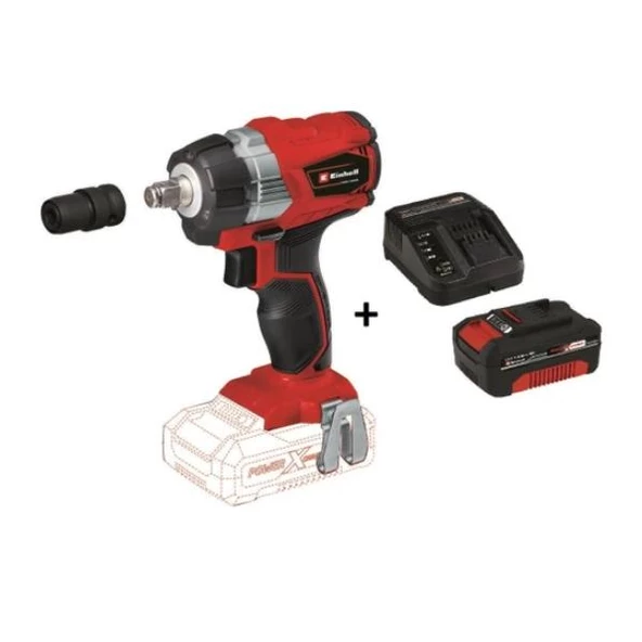 Einhell Tp-Cw 18 Li Bl Akülü Şarjlı Somun Sıkma Kömürsüz + 4.0 Ah Starter Kit