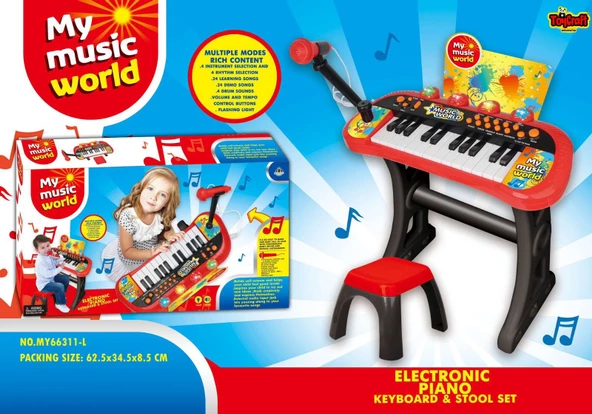 Oyuncak Org Music Spaceship Ayaklı Oturaklı Mikrofonlu Oyuncak Org - 3