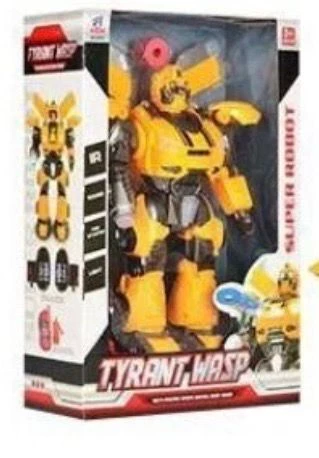 UZAKTAN KUMANDALI SESLİ IŞIKLI SÜNGER ATARLI OYUNCAK DEV ROBOT SARI RENK - Resim 3