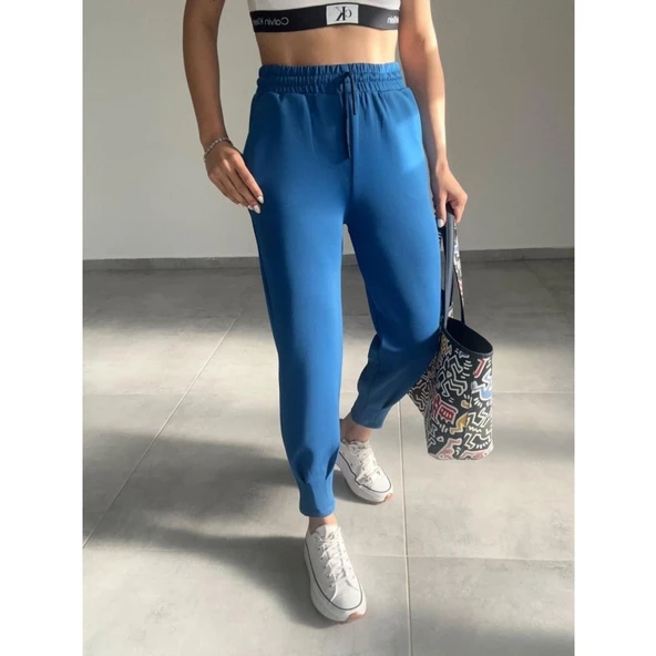 Lucky Life Kadın Uzun Kol V Yaka Kapüşon Detay Sweat Ve Yüksel Bel Eşofman Ikili Takım - 2