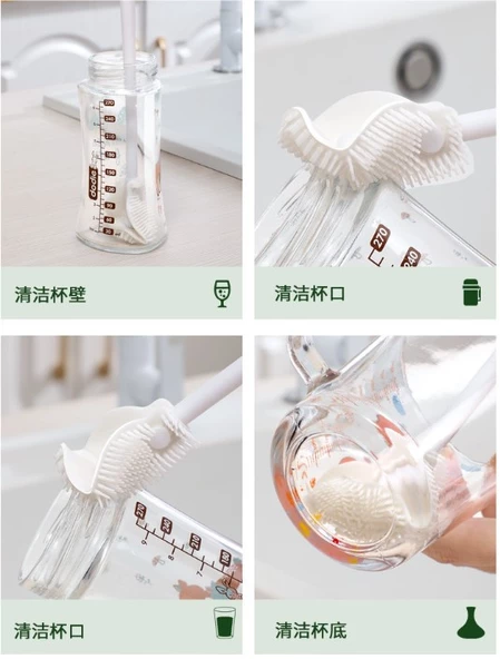 Kavanoz ve Biberon Yıkama Fırçası Silikon - 3