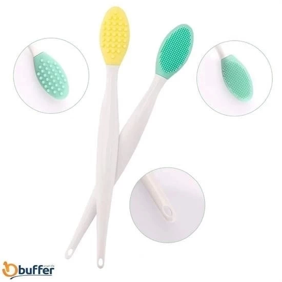 2 Adet Dudak Fırçası Peeling Etkili Gözenek  Siyah Nokta Temizleyici Akne Giderici Çift Yönl - 5