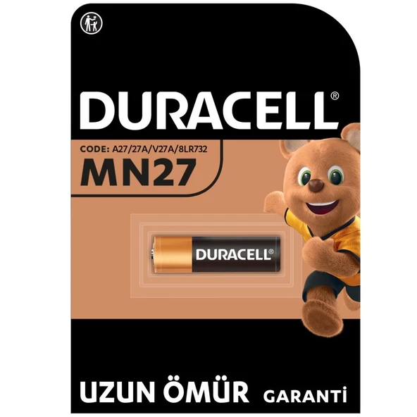 Duracell Özel Alkalin MN27 Pil 12V, 1’li paket (A27 / 27A / V27A / 8LR732)