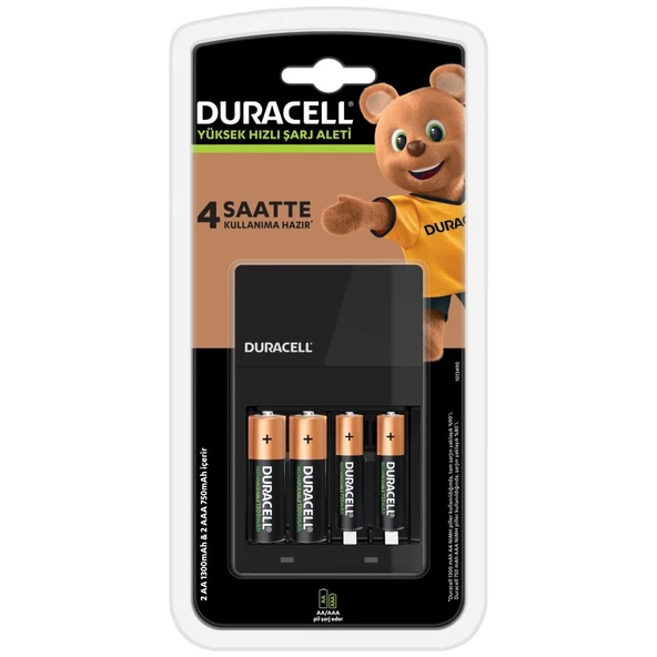 Duracell CEF 14 Şarj Aleti + 2 Şer adet AA ve AAA Pil