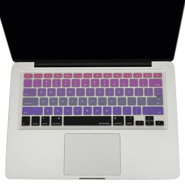 Macbook Air Pro Klavye Koruyucu (US-ABD İngilizce) Ombre (Eski USB'li Model 2008-2017) ile Uyumlu - 7