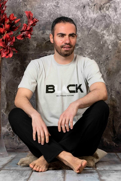Nisanca Yazlık Kısa Kol %100 Pamuk Erkek Pijama Takımı - 5