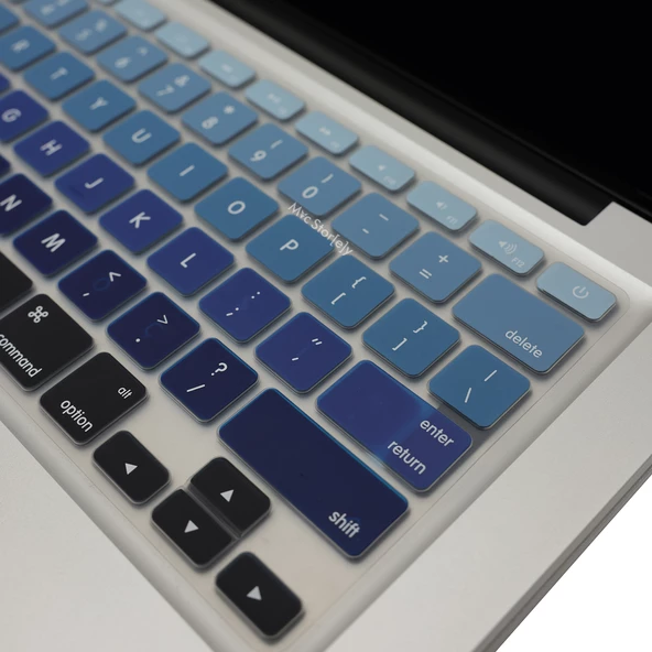 Macbook Air Pro Klavye Koruyucu (US-ABD İngilizce) Ombre (Eski USB'li Model 2008-2017) ile Uyumlu - 9