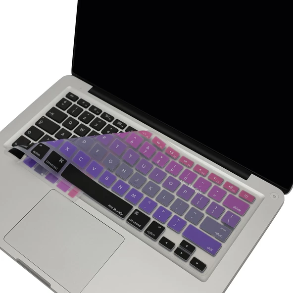Macbook Air Pro Klavye Koruyucu (US-ABD İngilizce) Ombre (Eski USB'li Model 2008-2017) ile Uyumlu - 4