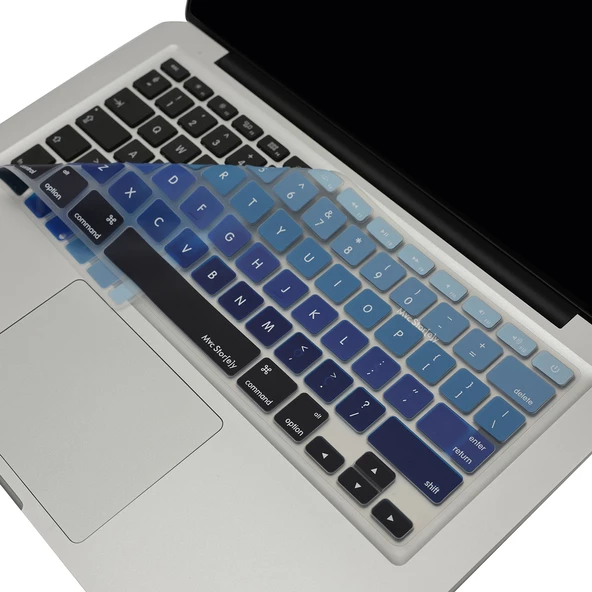 Macbook Air Pro Klavye Koruyucu (US-ABD İngilizce) Ombre (Eski USB'li Model 2008-2017) ile Uyumlu - 3
