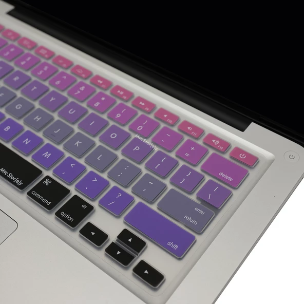 Macbook Air Pro Klavye Koruyucu (US-ABD İngilizce) Ombre (Eski USB'li Model 2008-2017) ile Uyumlu - 10