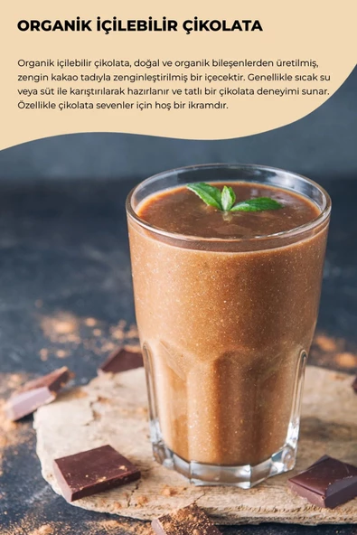 payitaht hurma ORGANİK İÇİLEBİLİR ÇİKOLATA 220GR 10 KUPALIK - 2