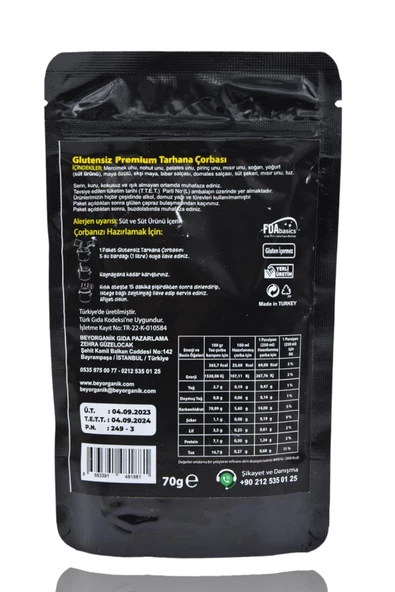 payitaht hurma BEYGURME GLUTENSİZ PREMİUM TARHANA ÇORBASI 70GR - 3