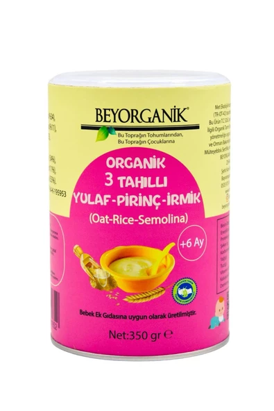 payitaht hurma BEBEK EK GIDASI 3 TAHILLI YULAF, PİRİNÇ VE İRMİK KARIŞIMI 350GR