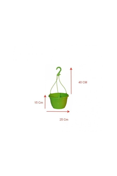TROPİKAL Saksı Askılı 25x15 Cm Yeşil - 2