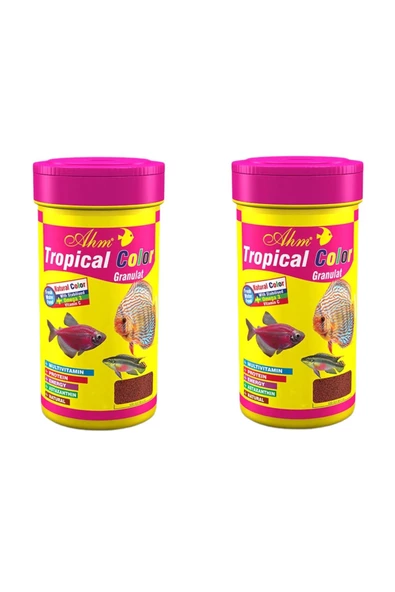 Ahm Tropical Colour Granulat Tüm Süs Balıkları Için Renklendirici Yem 100 Ml X 2 Adet