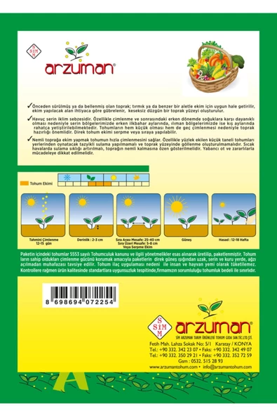 Arzuman Nantes Havuç Tohumu 10 Gram - 2