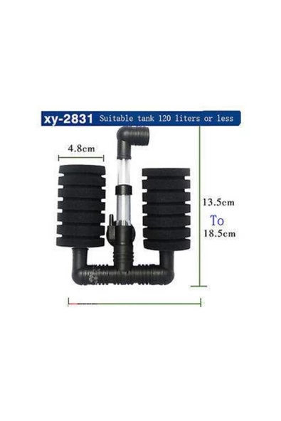 TROPİKAL Pipo Filtre Ikili Xy-2831 15 Cm