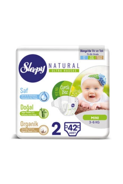 Benim Marifetlerim Sleepy Naturel Bebek Bezi 2 Numara