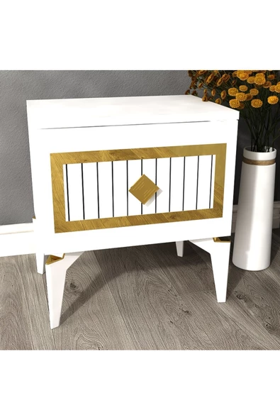 DemonteHome  NORADH ÇOCUK,GENÇ ODASI TAKIMI (C-L-G) BEYAZ-ALTIN - 4