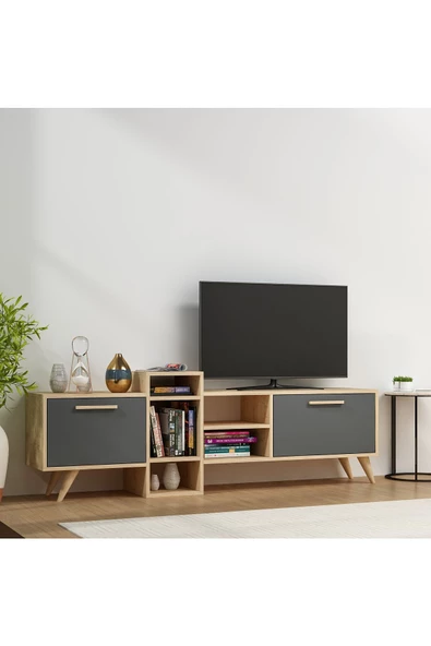 DemonteHome  Romadh 180 Cm Tv Standı Antrasit Safirmeşe