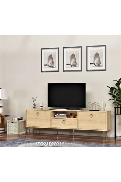 DemonteHome  SOLEDH 180 CM TV ÜNİTESİ SEHPASI SAFİRMEŞE