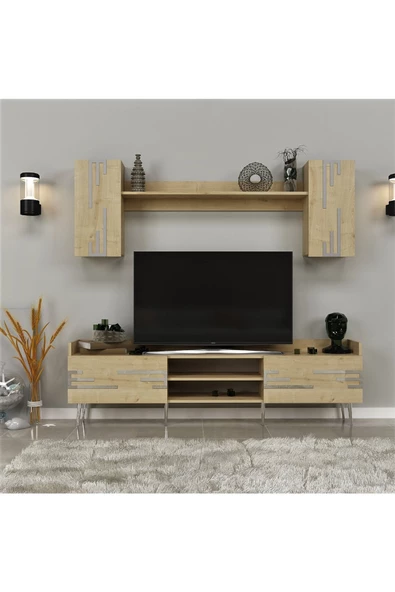 DemonteHome  Adrianadh Tv Ünitesi Takımı Safirmeşe Gümüş