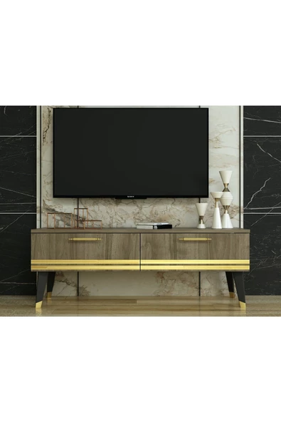 DemonteHome  LACODH 2 KAPAKLI TV SEHPASI CEVİZ