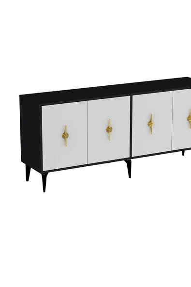 DemonteHome  FİGORADH (KX) 180 CM KONSOL ANTRASİT BEYAZ - 4