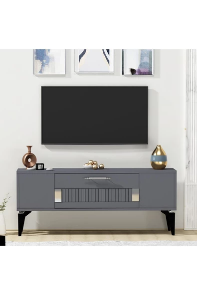 DemonteHome  FASHİONNDH TV SEHPASI (ALT MODÜL) ANTRASİT-GÜMÜŞ