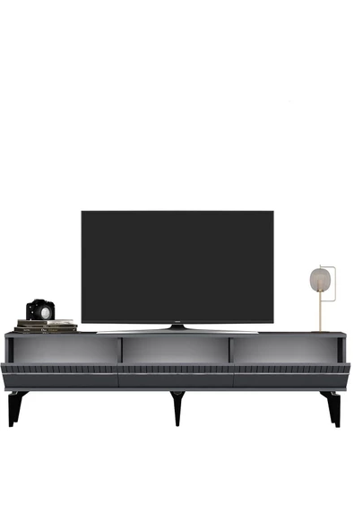 DemonteHome  DEFNEDH TV SEHPASI (ALT MODÜL) ANTRASİT-GÜMÜŞ - 5