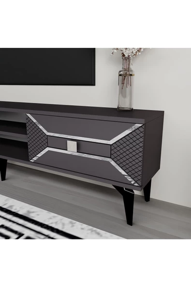 DemonteHome  Yumedidh Tv Ünitesi Takımı Antrasit Gümüş - 3
