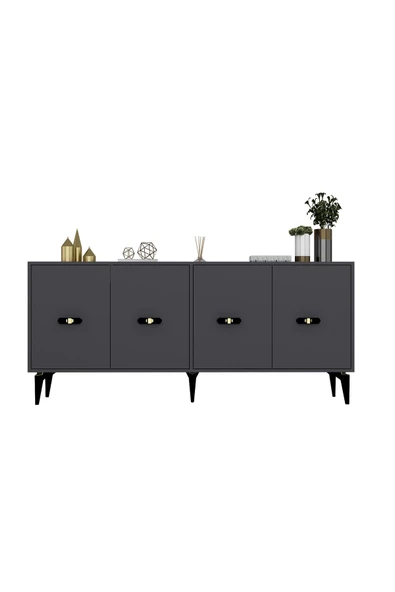 DemonteHome  FLYDH (KX) 180 CM KONSOL ANTRASİT - 3
