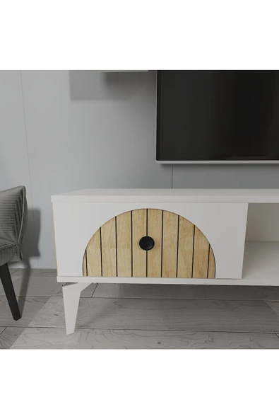 DemonteHome  BREDADH TV ÜNİTESİ BEYAZ-SAFİRMEŞE - 4