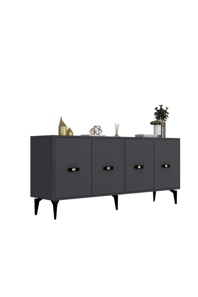 DemonteHome  FLYDH (KX) 180 CM KONSOL ANTRASİT - 4