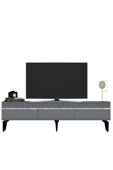 DemonteHome  DEFNEDH TV SEHPASI (ALT MODÜL) ANTRASİT-GÜMÜŞ - 7