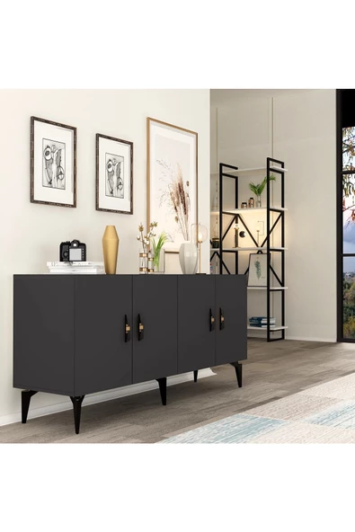 DemonteHome  Plusdh 4 Kapaklı Konsol Antrasit - 4