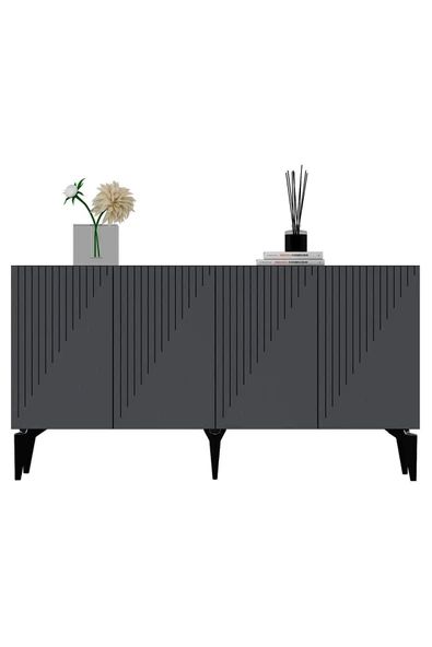 DemonteHome  DRAWDH LAZER DESENLİ KONSOL ANTRASİT - 4