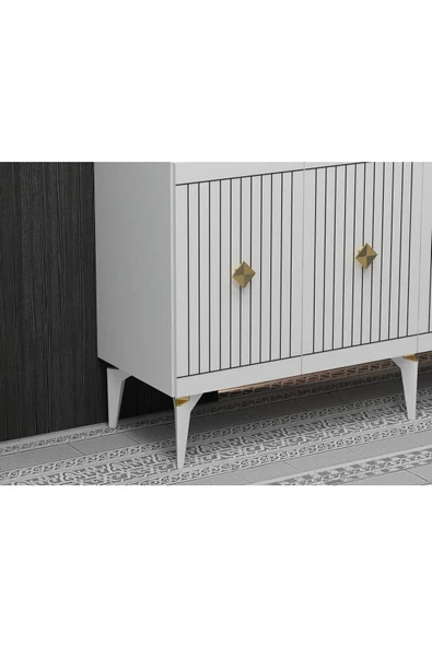 DemonteHome  MİDASDH KONSOL BEYAZ ALTIN - 3