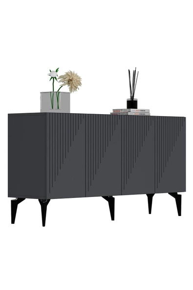 DemonteHome  DRAWDH LAZER DESENLİ KONSOL ANTRASİT - 6