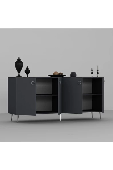 DemonteHome  DROPDH KONSOL ANTRASİT GÜMÜŞ - 4
