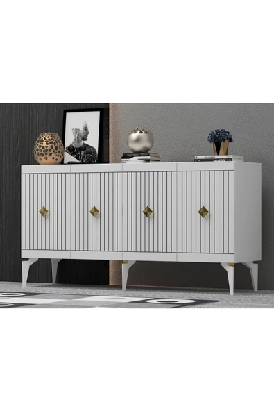 DemonteHome  MİDASDH KONSOL BEYAZ ALTIN - 2