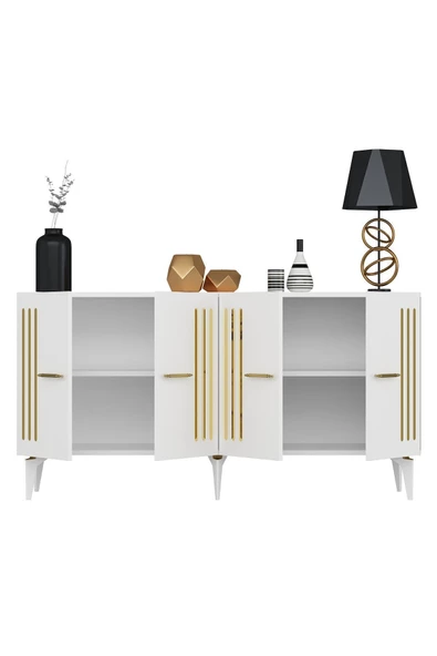 DemonteHome  JUNESDH KONSOL BEYAZ-ALTIN - 5
