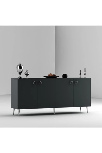 DemonteHome  DROPDH KONSOL ANTRASİT GÜMÜŞ - 5