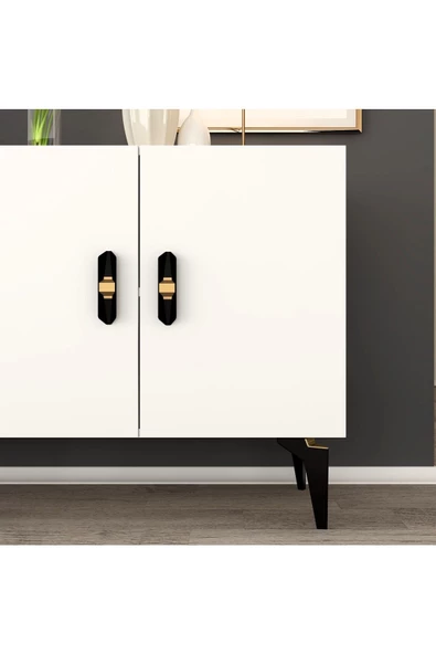DemonteHome  Plusdh 4 Kapaklı Konsol Beyaz - 5