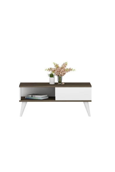 DemonteHome  SEULDH ORTA SEHPA SAFİRMEŞE CEVİZ BEYAZ - 4