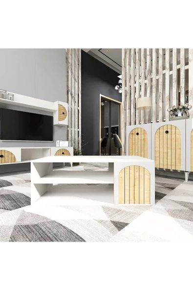 DemonteHome  BREDADH ORTA SEHPA BEYAZ-SAFİRMEŞE