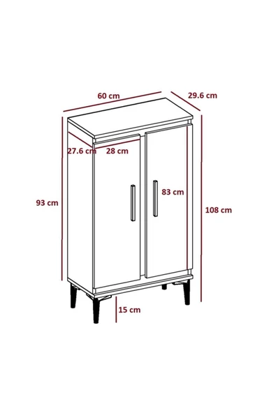 DemonteHome  NİTRADH MEDİUM BANYO DOLABI VE ÇOK AMAÇLI DOLAP BEYAZ ROYALMERMER - 5