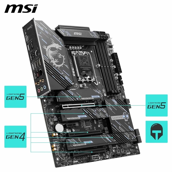 MSI Z890 GAMING PLUS WIFI SOKET 1851 DDR5 9200MHZ - 6