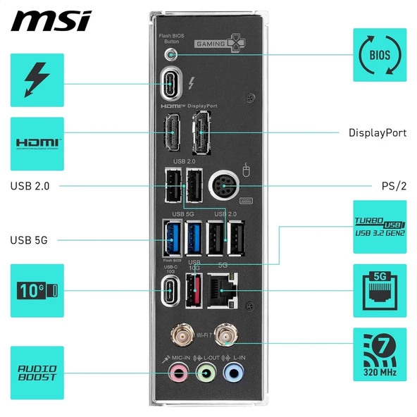 MSI Z890 GAMING PLUS WIFI SOKET 1851 DDR5 9200MHZ - 2